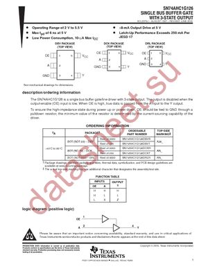 SN74AHC1G126DBVR datasheet  